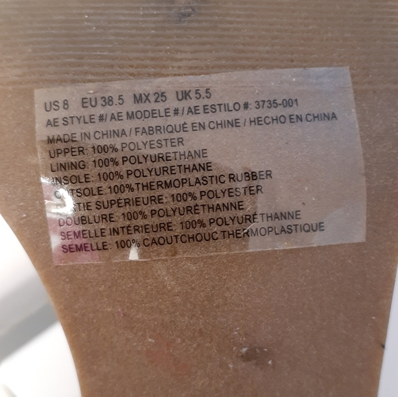 American Eagle black/cork wedge sandals. Size 8. - Picture 5 of 5